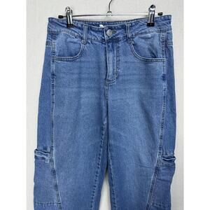 Women’s Denim Barrel Leg Jeans And Now This Sz 6 Tapered Medium Rise Cargo